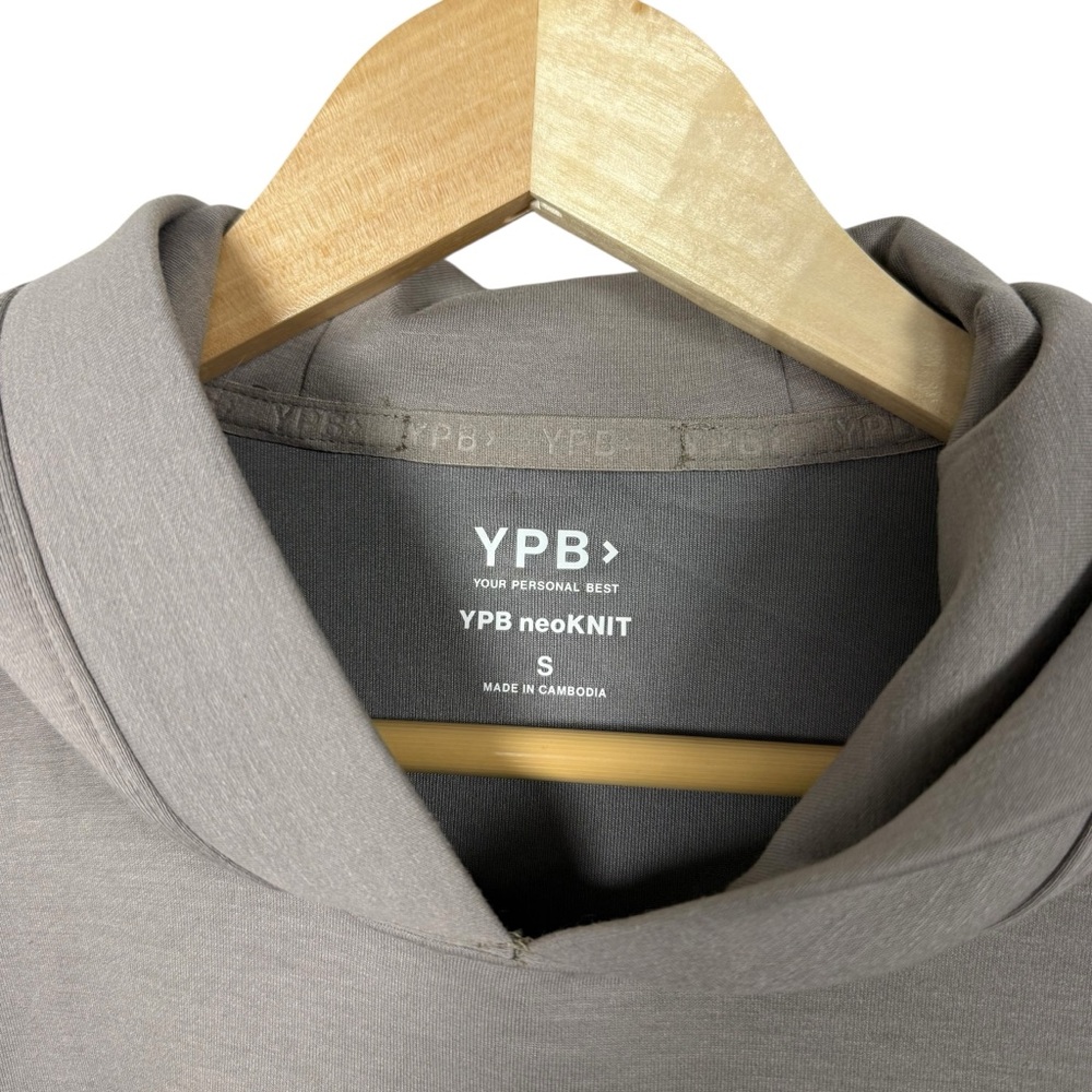 Abercrombie YPB Women’s NeoKnit Wedge Popover Hoodie in Taupe Size S - Picture 12 of 13